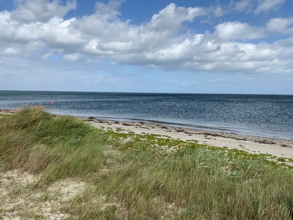 Den flotte stranden nær luksushus nr. 606 ved Østjylland.