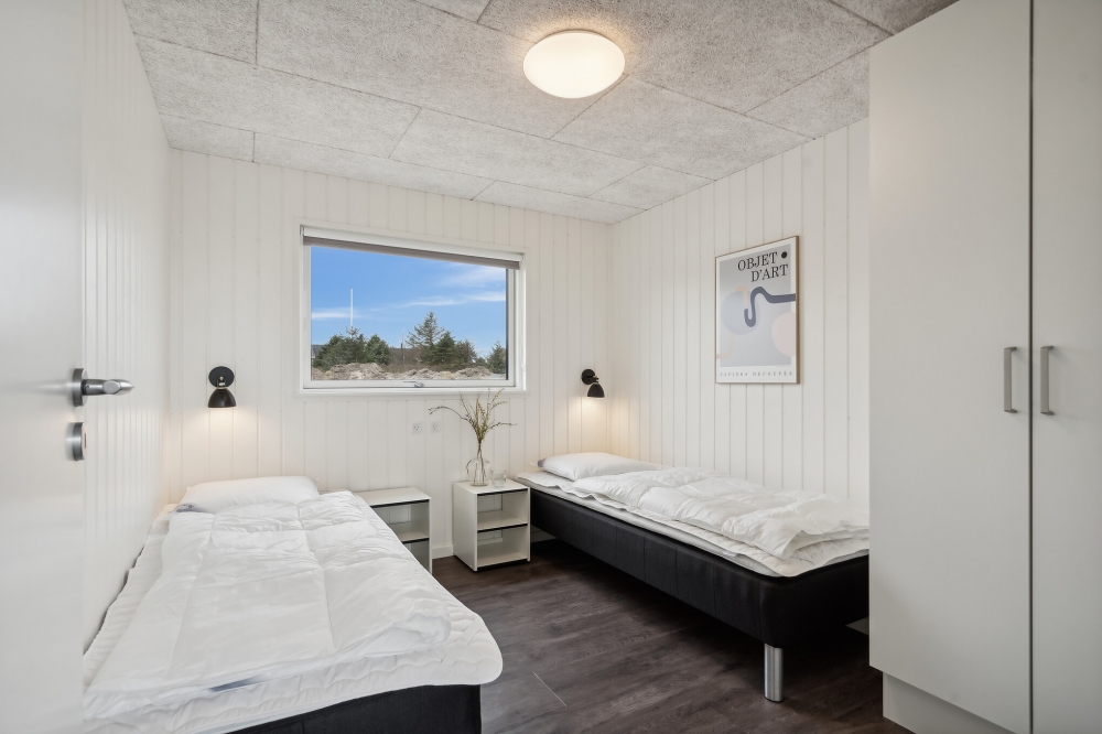 Et av de 7 soverommene i luksushus nr. 610 i Vestjylland.
