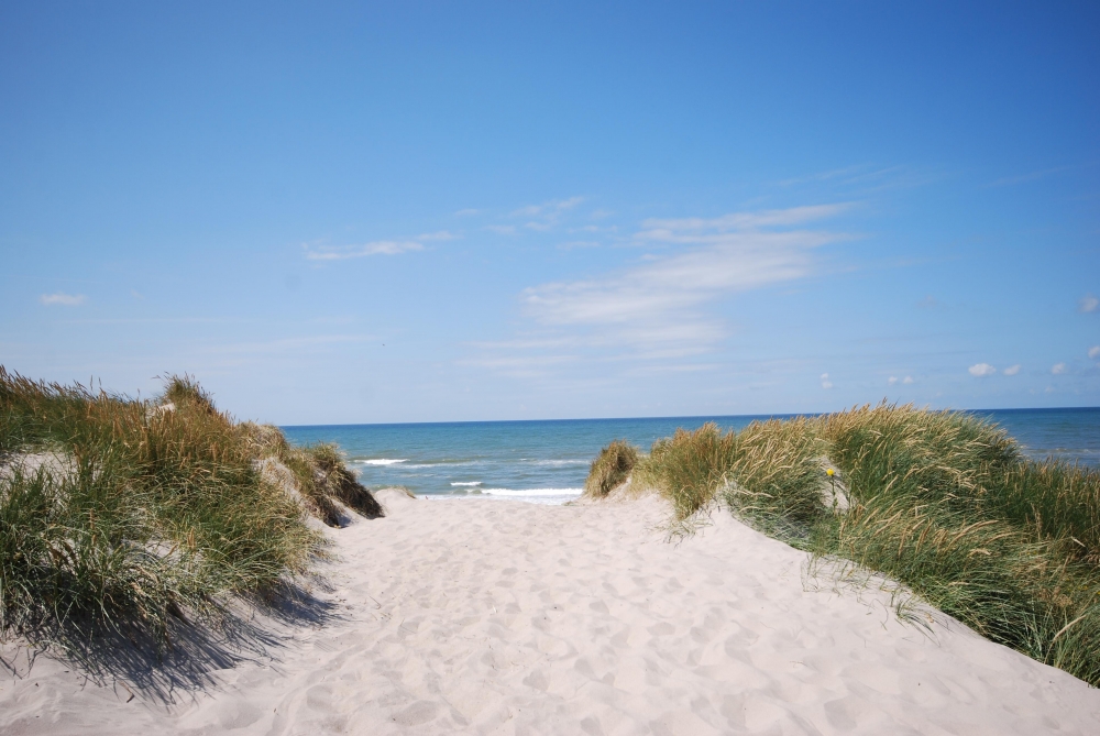 Stranden nær luksushus nr. 613.