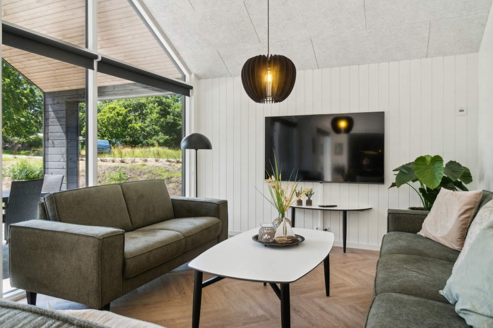 Sofakroken i luksushus nr. 640 i Østjylland.