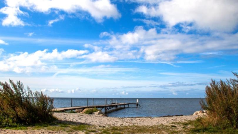 Stranden nær luksushus nr. 644.