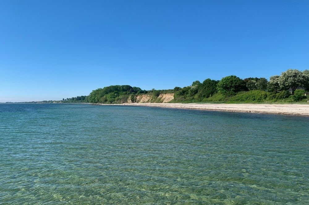 Den flotte stranden nær luksushus nr. 657 ved Sydjylland.