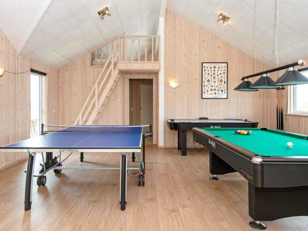 I tillegg til alle aktivitetsmulighetene i husets bassengavdeling, kan du også spille biljard, bordtennis og dart i luksushus nr. 293
