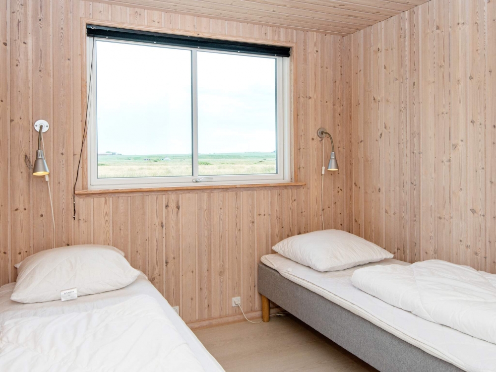 Et av de 9 soverommene i luksushus nr. 293 i Vestjylland.