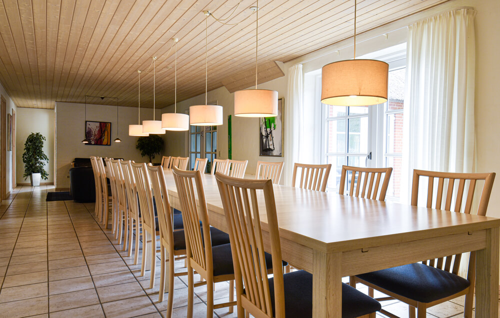 Oppholdsrom med plass til 24 i luksushus nr. 146.