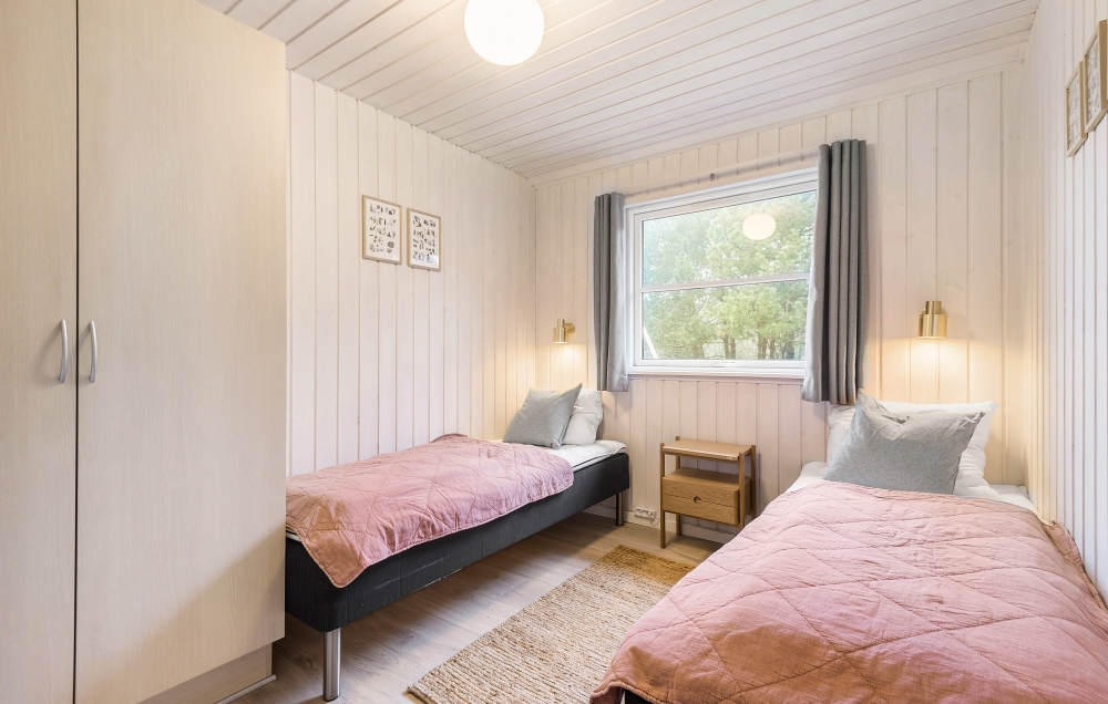 Et av de 9 soverommene i luksushus nr. 167 i Vestjylland.