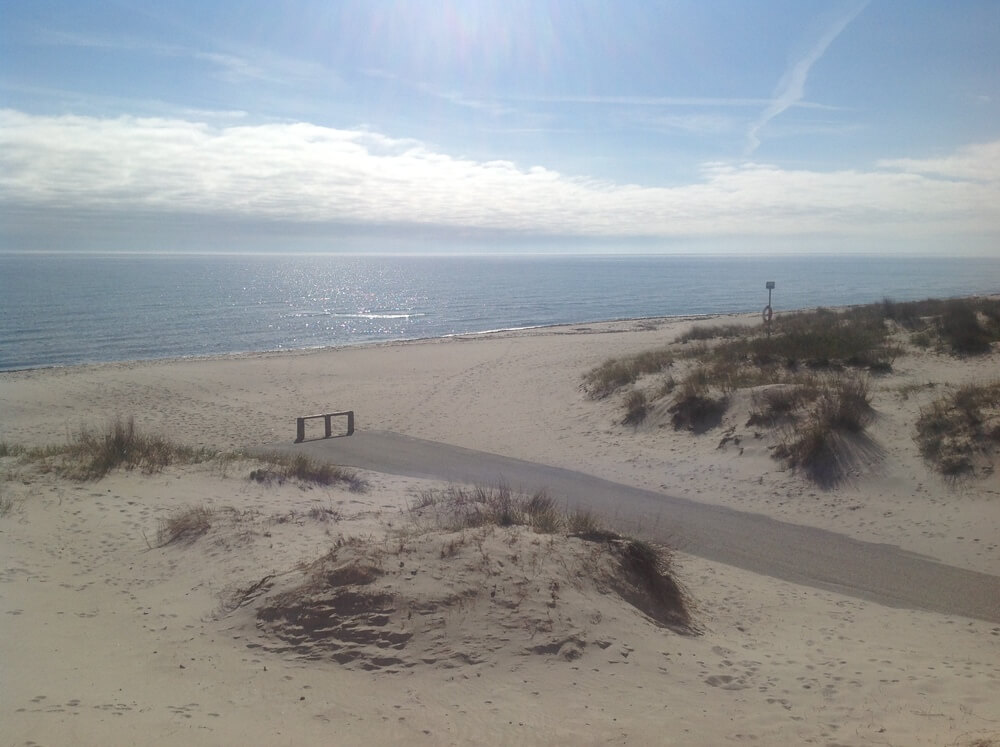 Den flotte stranden nær luksushus nr. 207 ved Lolland/Falster/Møn.