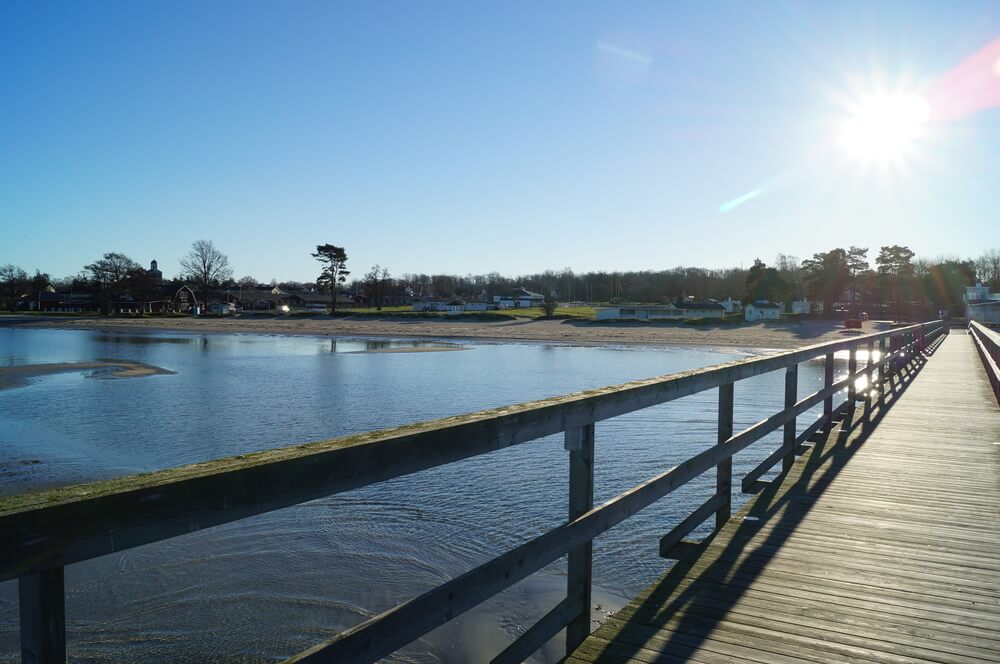 Stranden nær luksushus nr. 127.