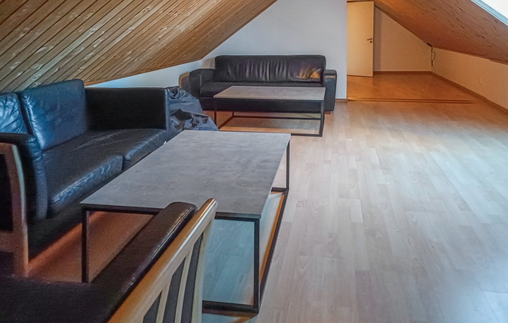 Noen av de 18 soveplassene i luksushus nr. 84 finnes på hems