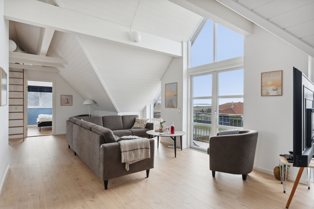 Sofakroken i luksushus nr. 148 i Østjylland.