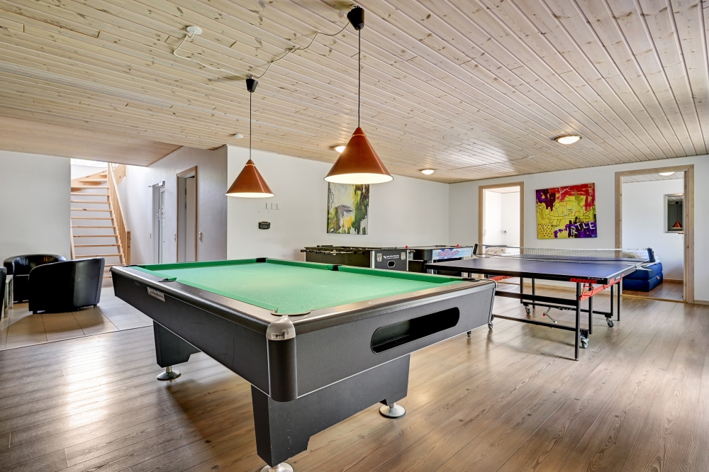 I tillegg til alle aktivitetsmulighetene i husets bassengavdeling, kan du også spille biljard, bordtennis og dart i luksushus nr. 247