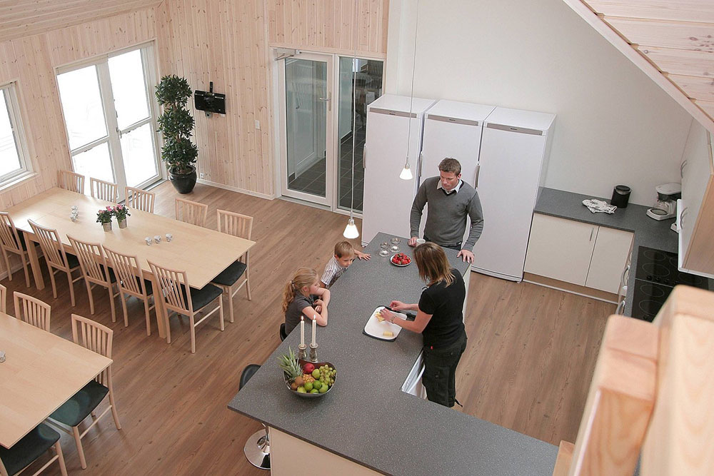Kjøkkenet i luksushus nr. 199 er fullt utstyrt så dere lett kan lage mat til 22 personer.